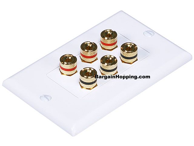 High Quality Banana Binding Post Two-Piece Inset Wall Plate for
